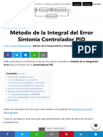 18 Método de La Integral Del Error Sintonia Controlador PID