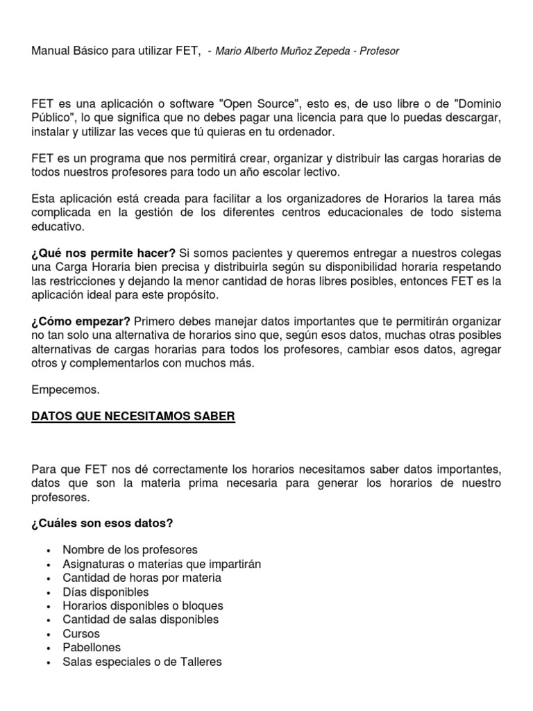Manual Básico para Utilizar FET, - Mario Alberto Muñoz Zepeda ...