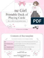 Anime Girl Printable Deck of Playing Cards by Slidesgo