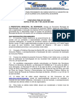 Concurso Público 001/2023 Edital #001, de 17 de Julho de 2023