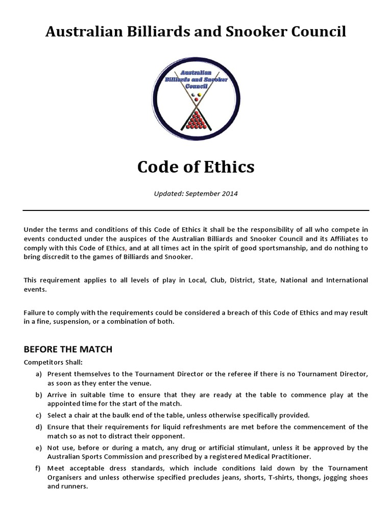 Code of Ethics | PDF