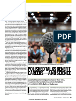 Science Journal POLISHED TALKS BENEFIT CAREERS - AND SCIENCE