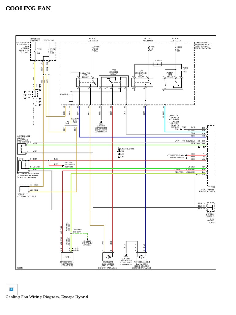Honda Civic Cooling Fan Wiring Diagram PDF Wheeled Vehicles