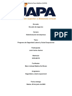 PROGRAMA DE SEGURIDAD LABORAL Tarea VII Analisis