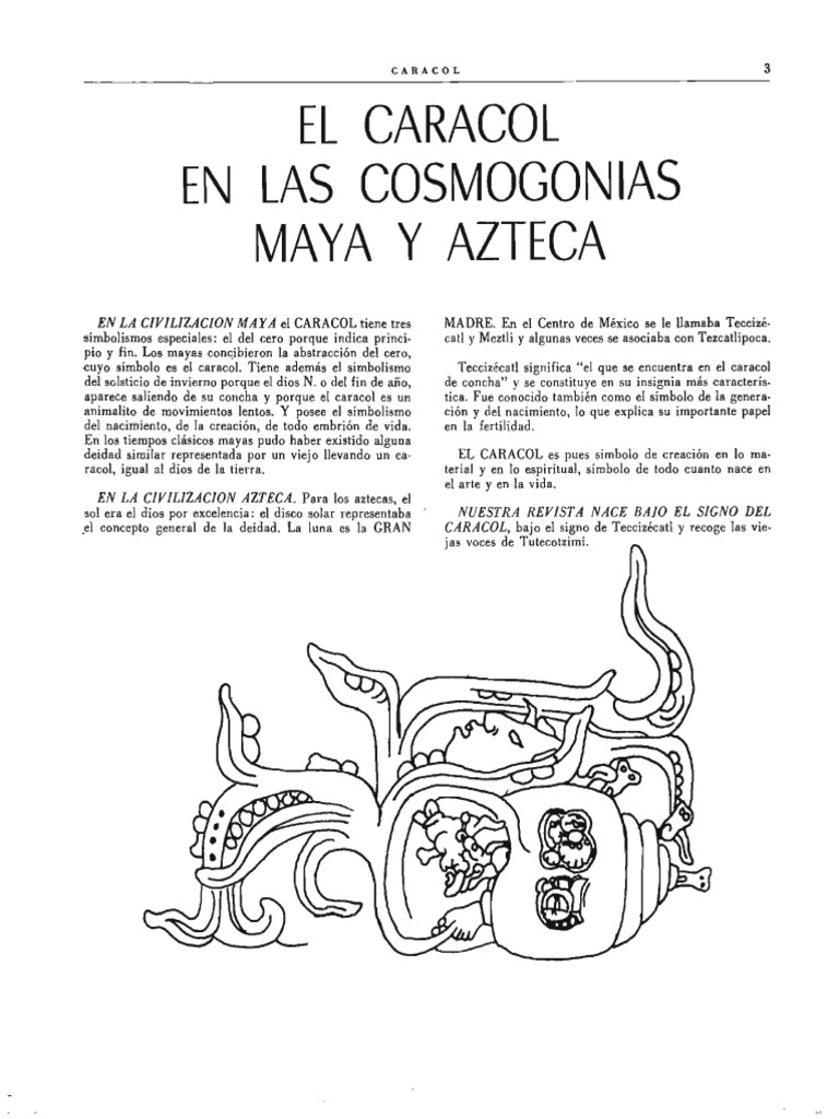 Simbolismo del Caracol en Mayas y Aztecas | PDF | Historia, image size:768x1024