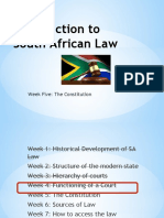 Introduction To South African Law Week Five