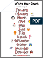 Free Months of The Year Chart PDF