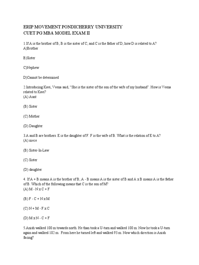 CUET PG MBA Model Exam II Questions | PDF | Interest | Economies
