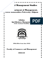 2012-13 MBA Agri-Business Management (Under Academic Flexibility)