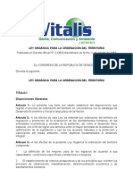 Ley Orgánica para La Ordenación Del Territorio