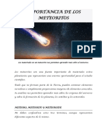 Importancia de Los Meteoritos