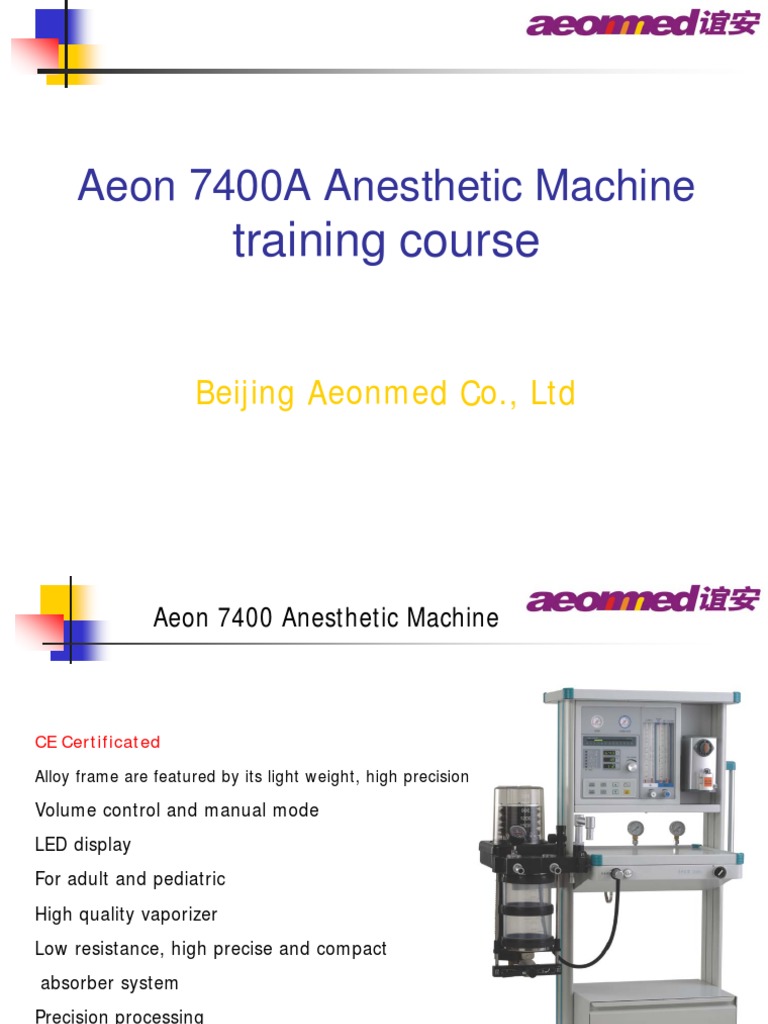 Aeon 7400A Anesthesia Machine Guide | PDF