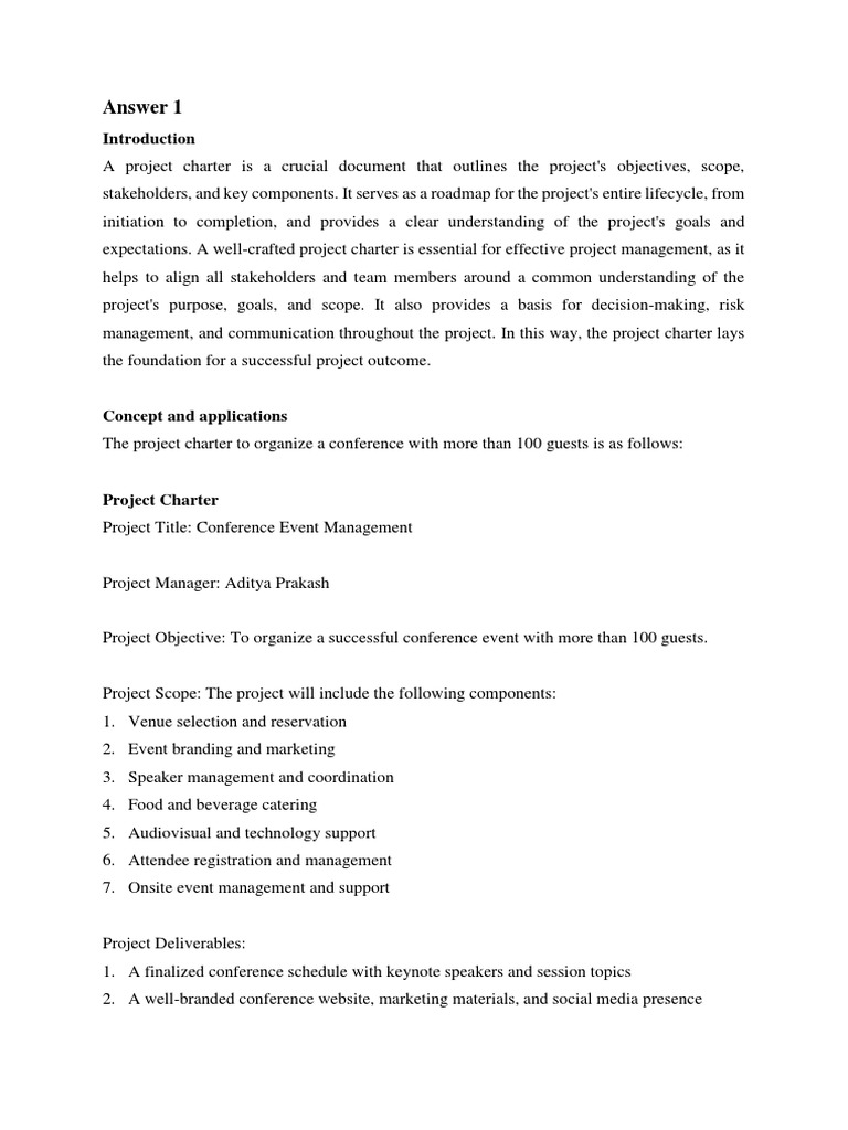 Project Management 1 | PDF