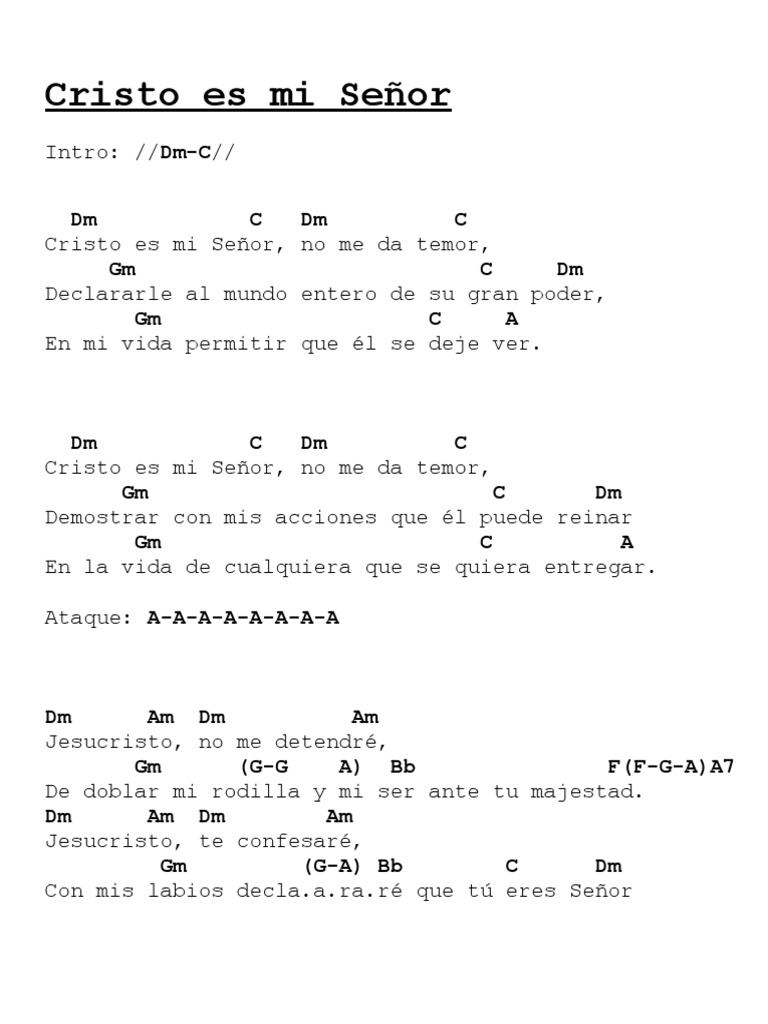Cristo Es Mi Señor CIFRADO PDF