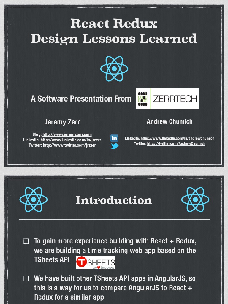 React Redux Design Lessons Learned | PDF
