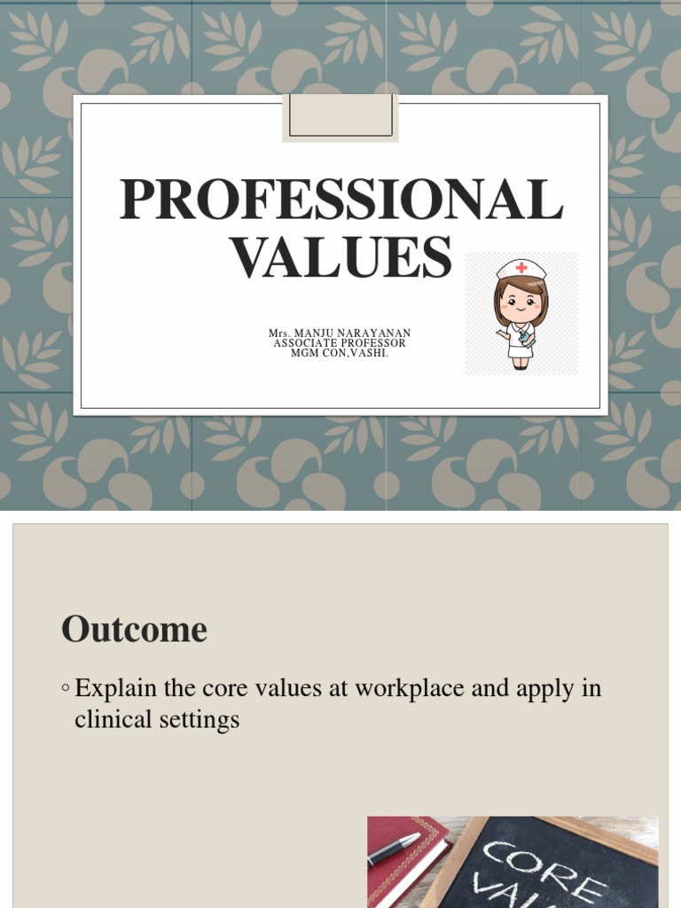 Professional Values | PDF