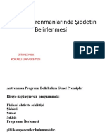 Mesafe Antrenmanlarının Yönlendirilmesinde Şiddetin Belirlenmesi