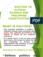 Introduction To Political Science and Philippine Constitution