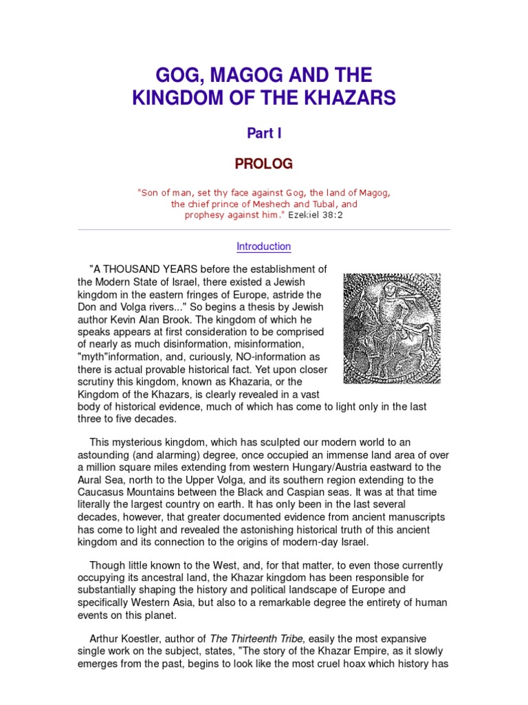 01 The Khazars Kingdom, Gog and Magog, Jewish Khazars PDF