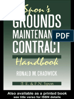 MR R M Chadwick - Spon's Grounds Maintenance Contract Handbook-Taylor & Francis (1990)