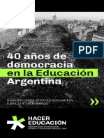 40 Anos Democracia en La Educacion Argentina