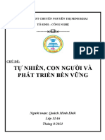 Tự Nhiên, Con Người Và Phát Triển Kinh Tế Bền Vững