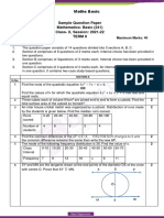 CBSE Class 10 Maths Basic Sample Paper Term 2 For 2021 22