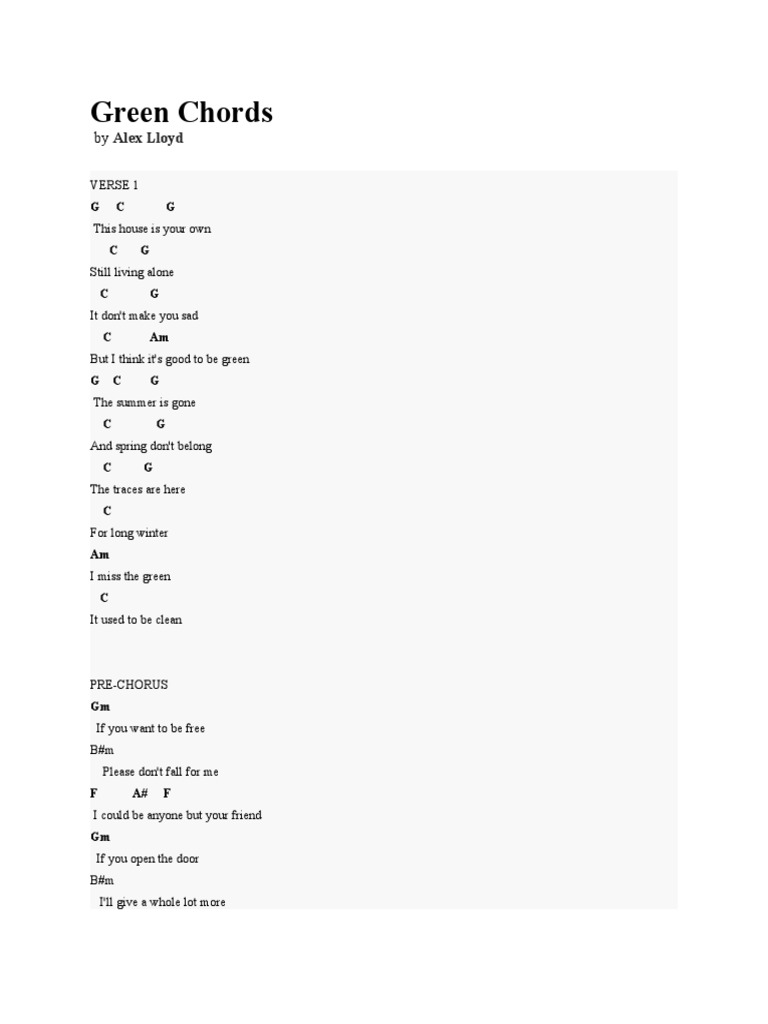 Green Chords | PDF