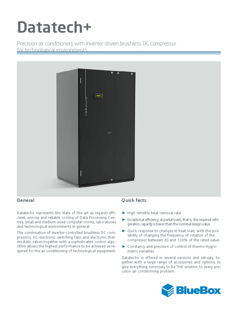 Datatech Inverter Close Control Units 6 To 96 KW | PDF