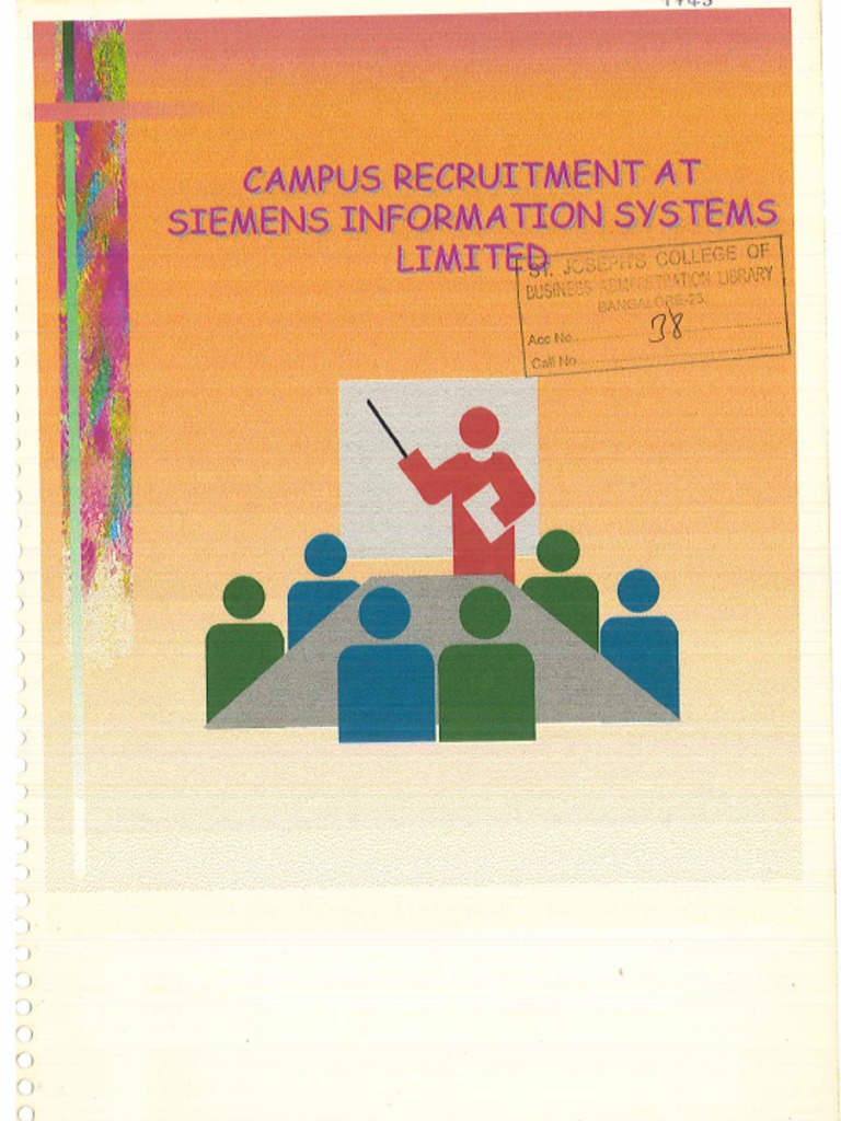 Campus Recruitment For Siemens Information Systems Limited | PDF