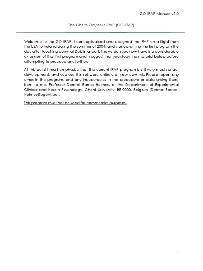 GO-IRAP Manual Version 1.0 Guide | PDF | Icon (Computing) | Computing