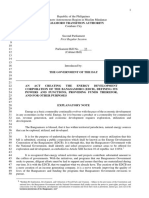 Bill No. 33 - Government of The Day - AN CREATING THE ENERGY DEVELOPMENT CORPORATION OF THE BANGSAMORO