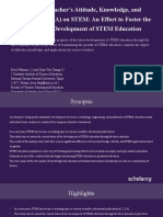 Assessing Teacher S Attitude Knowledge and Application AKA On STEM An Effort To Foster The Sustainable Development of STEM Education