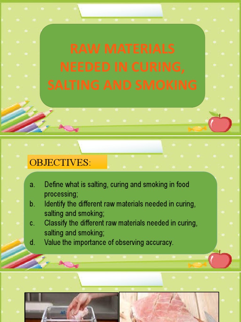 Food Processing PPT PDF Curing (Food Preservation) Salt