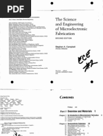 The Science and Engineering of Microelectronic Fabrication