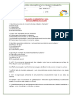 5º Ano - Avaliação - Espaço Urbano Brasileiro