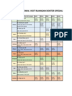 Jadwal Visit Dokter Spesialis