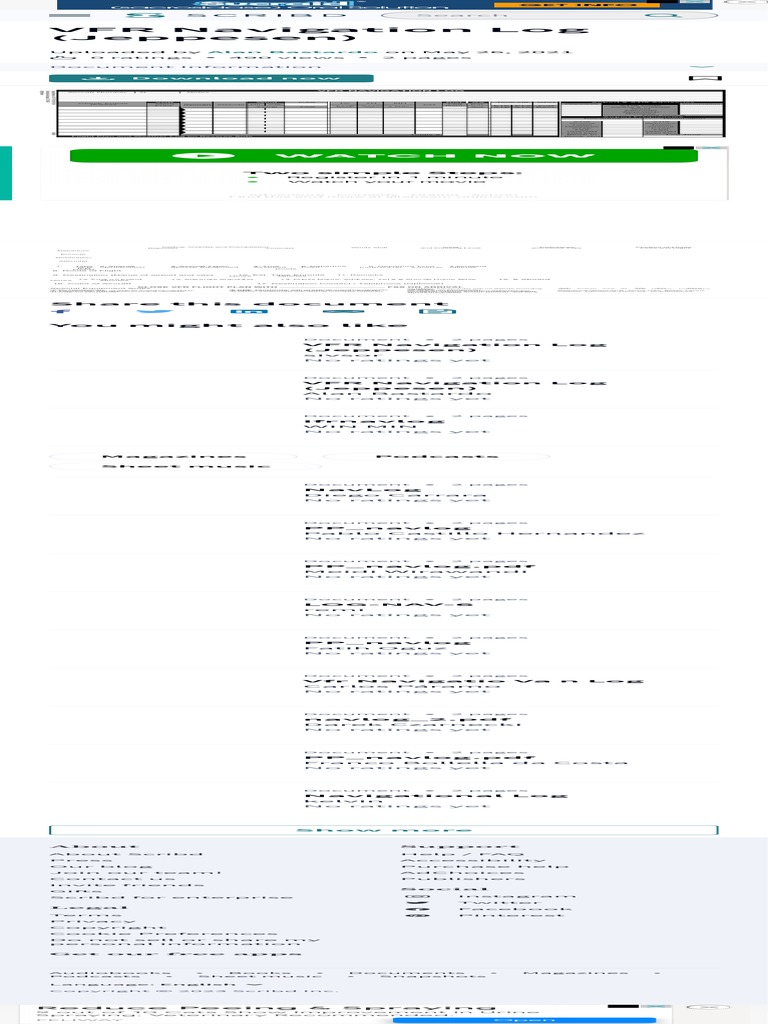 VFR Navigation Log (Jeppesen) PDF Transponder (Aeronautics) Instrument