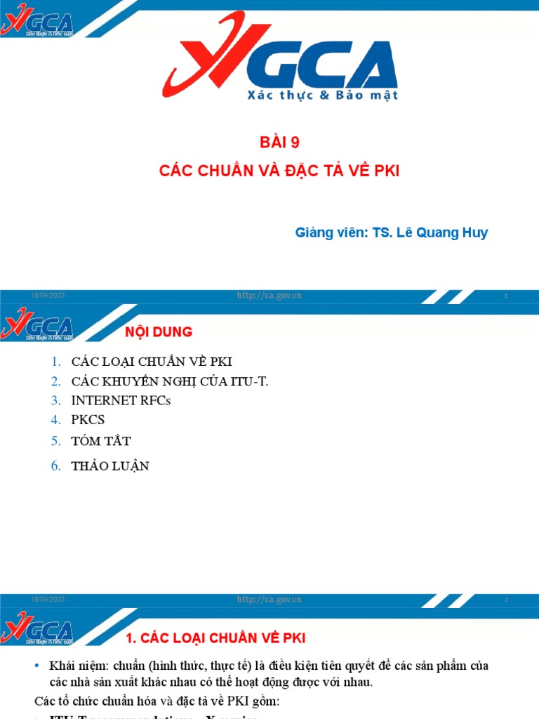 Các Chuẩn Và Đặc Tả Về PKI | PDF