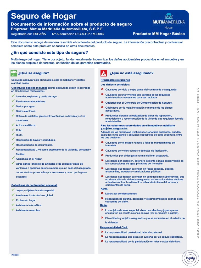 Seguro De Hogar Pdf