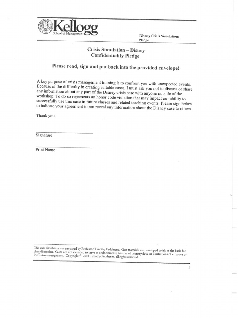 Disney Case Packet | PDF
