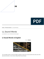 LL Sound Words - Phonics Sounds