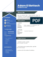 _Blue and White Simple Professional Resume