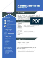 Blue and White Simple Professional Resume