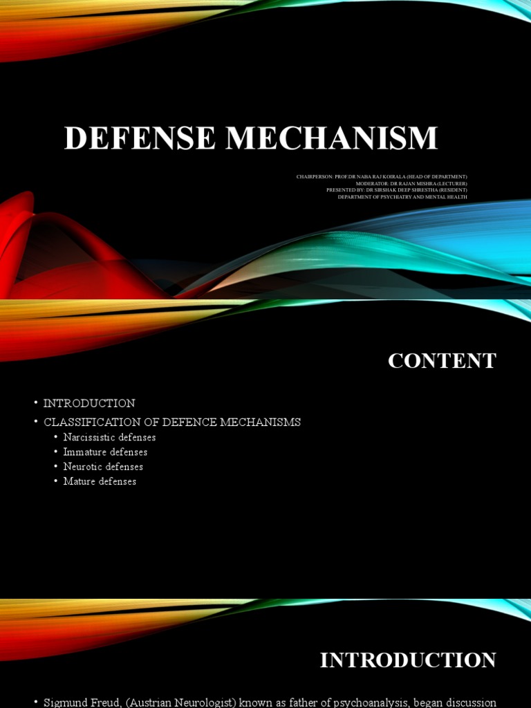 Classification of Defense Mechanisms | PDF | Neurosis | Behavioural ...