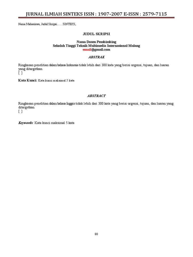 Template Sempro Jurnal Sinteks PDF