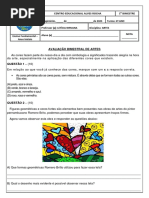 Avaliação em Arte 5º Ano 1º Bimestre 2024 | PDF | Pichação | Arte de rua