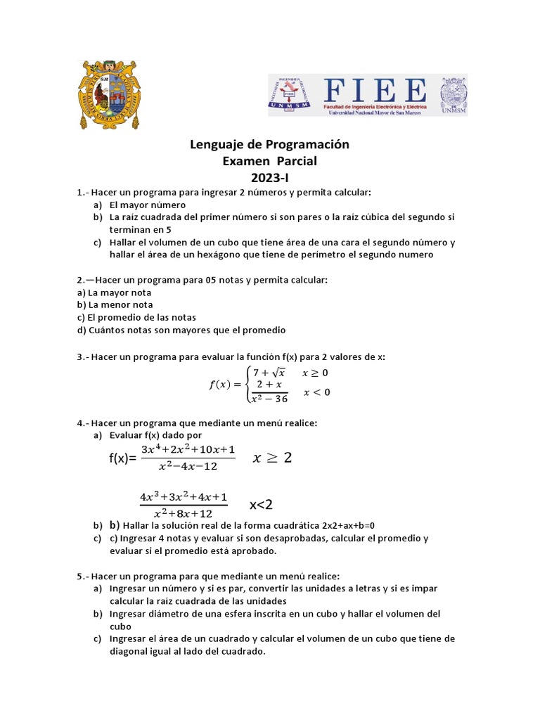 Ejercicios de Programación en Python 2023 | PDF | Métodos y materiales ...