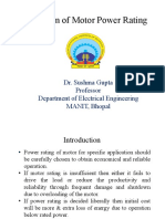 Selection of Motor Power Rating VI Sem