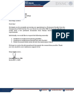 Letter For HR Request of Documents